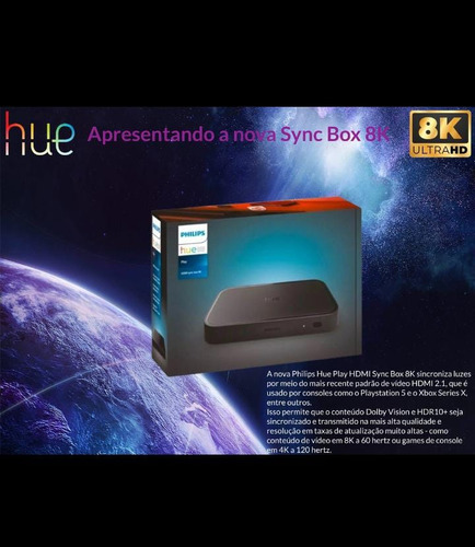 Philips Hue Play Hdmi Sync Box 8k Srm3421 Pronta Entrega