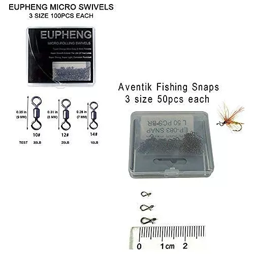 Eupheng 150pcs Quick Change Fly Fishing Snaps Stainless Steel, Fishing  swivels, Fast Easy & Secure, Hook Snaps for Flies, Jigs, Lures, Great Value