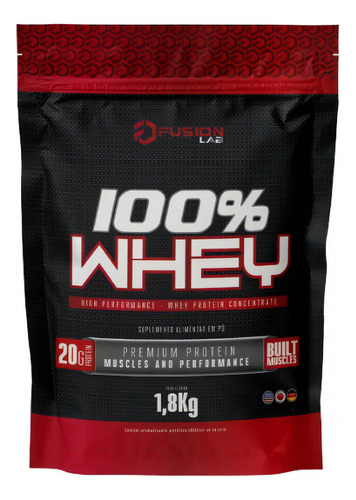 100% Whey Concentrada 1,8kg 100% Whey Protein Fusion Sabor Cookies