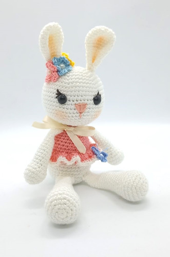 Amigurumi En Crochet - Conejita Mediana Con Falda