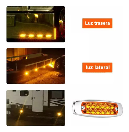Pack X10 Luz Led Lateral Posición Para Camión Trocha