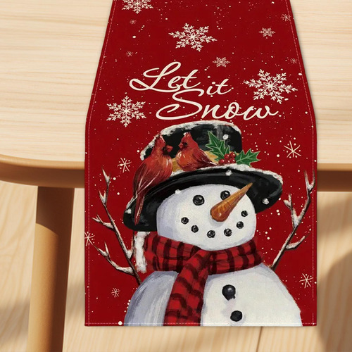 2 De Mesa Navideño Con Copos De Nieve, Mantel Para Mesa,