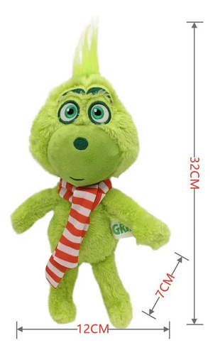 Muñeco De Peluche Con Forma De Monstruo De Pelo Verde Navide