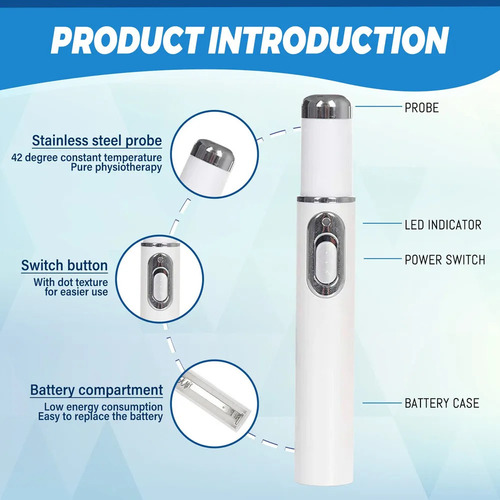 Bolígrafo Láser Hot Nail Fungus Pen Con Luz Azul