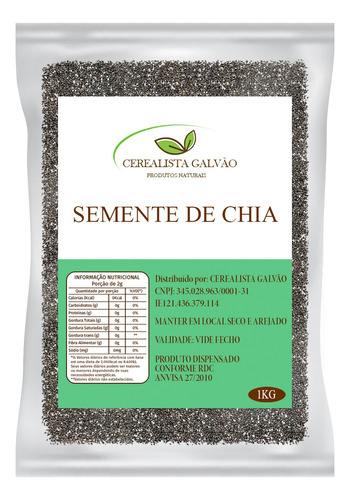 Semente De Chia 1kg Alta Qualidade Premium