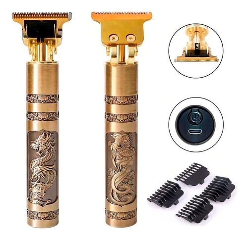 Máquina Para Cabelo Barba Dragão Buda Completa Com Pentes
