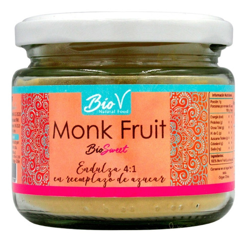 Monk Fruit, Endulzante 100 % Natural, Bio V. Agronewen