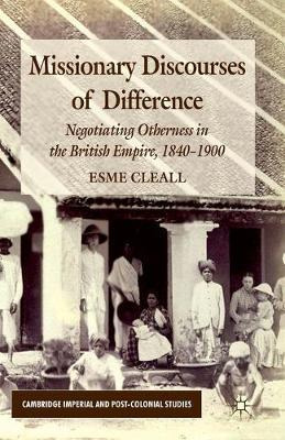 Libro Missionary Discourses Of Difference - Esme Cleall