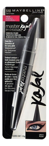 Delineador Ojos Waterproof Master Kajal Onyx Rush Maybelline Color Negro Efecto Mate