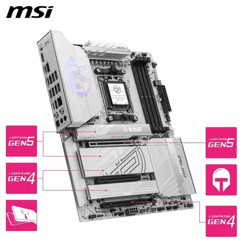 Placa-mãe Msi Mpg X870e Edge Ti Wifi, Atx - Suporta Am
