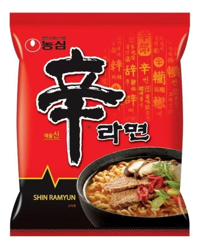 Ramen Picante - Shin Ramyun - 120 Grs. Origen Corea.