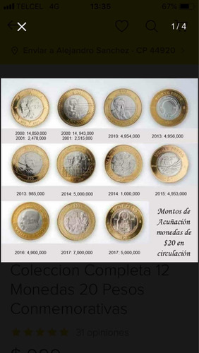 Colección Monedas $20