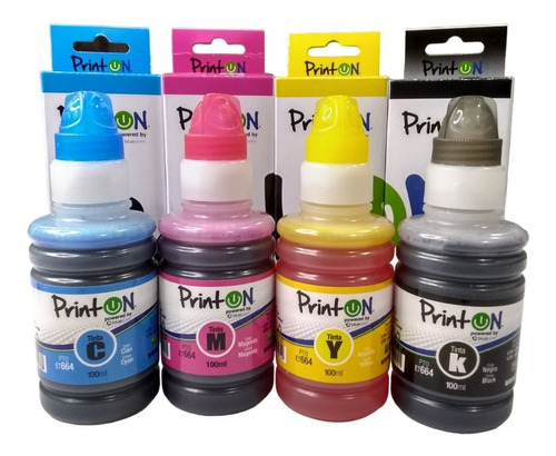 Tinta Epson T664 100ml Comp. Printon L110 L200 L350 L455 