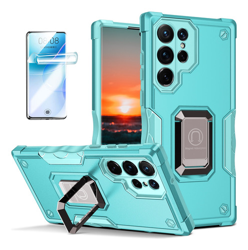 Funda Magnético Anillo Con Uso Rudo Para Samsung +mica