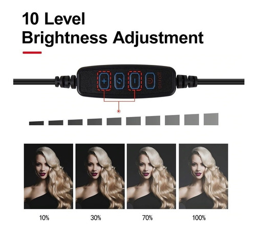 Ring Light Iluminador Luz Led Com Tripé 2.10m Profissional