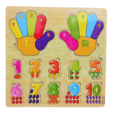 Manos Encajables Contar Números Dedos Matemáticas Montessori