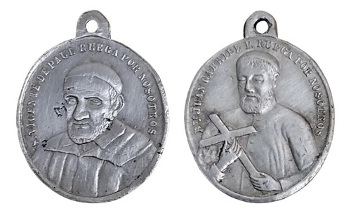 Medalla San Vicente De Paul Y El Beato Juan Gabriel Perboyre (Usado)