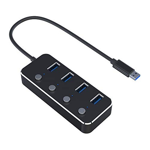 Jiucaie Docking Station 4 Port Usb 3.0 Hub With Individual