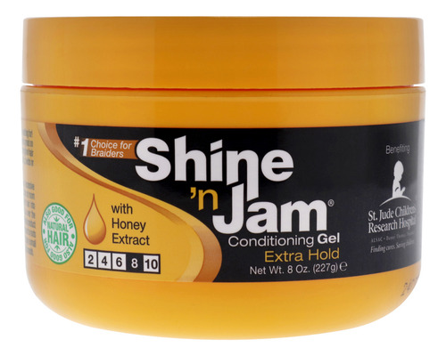 Gel para Cabello Ampro Shine-n-jam de Fijación Extra 236ml para Mujer