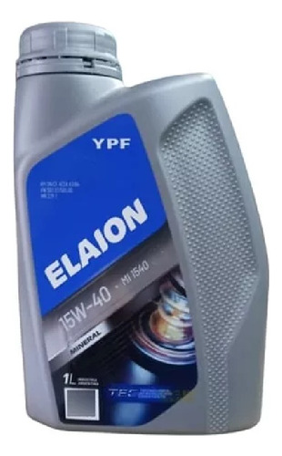 Aceite De Motor Ypf Elaion 15w40 1lts Mineral (antes F10)