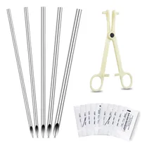 Comprar 100 Agujas De Perforacin De Oreja Y Nariz, Agujas De Perfora