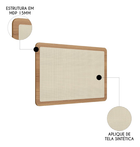Cabeceira Cama Solteiro Painel Arlo Palinha Hanover