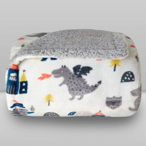Cobertor Infantil Bebê Plush Premium 1,27x1,52 Cavaleiro