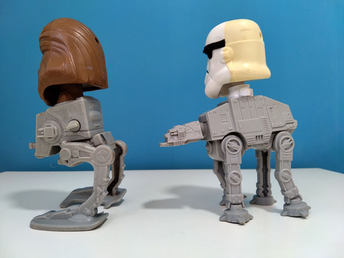 Set Muñecos Star Wars X 2 (storm Tropper Y Chewbacca)2008 (Usado)