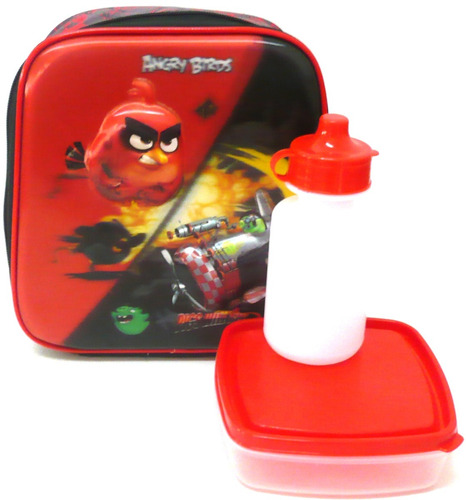 Lancheira Térmica Angry Birds Pigs Will  Fly Infantil C/alça