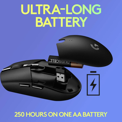 Mouse gamer de juego inalámbrico Logitech Serie G Lightspeed G305 lila