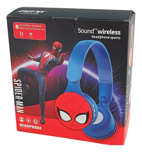 Audífonos Inalámbricos Hd Spiderman Con Micrófono Azul