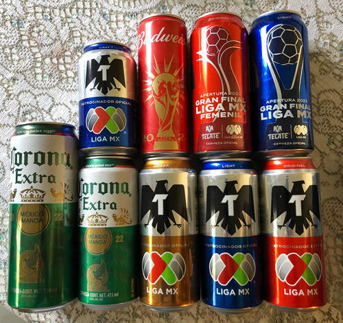 Coleccion 9 Latas Cerveza Fútbol Ltd Liga Mx Final Copa