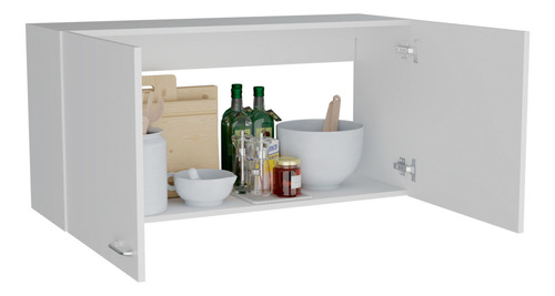 Gabinete Superior De Cocina Napoles Blanco 100x49cm Con Dos