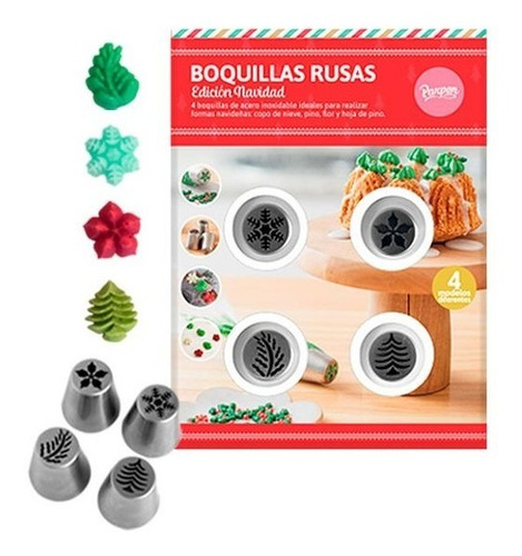 Imagen 1 de 10 de Set De Boquillas Rusas Navideñas Parpen Prya