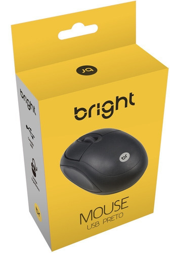 Imagem 4 de 4 de Mouse Standard Usb 800 Dpi Bright - 0106 Preto