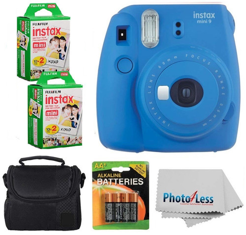 Camara Instax Mini 9 Con 40 Fotos + Estuche De Regalo Y 4 Aa