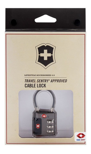 Imagen 3 de 3 de Candado De Guaya Flexible Con Combinación Tasa Victorinox