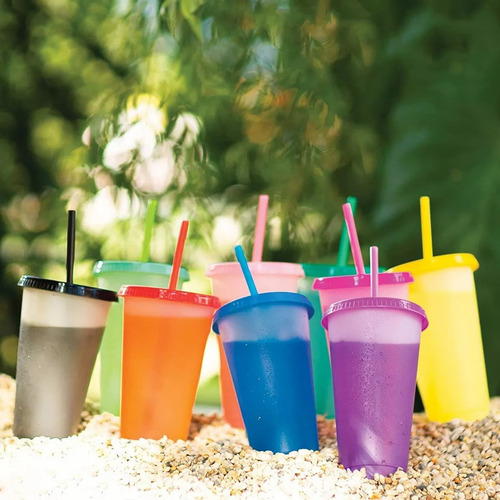 Vasos Mágicos De 700ml Que Cambian De Color, 10 Piezas