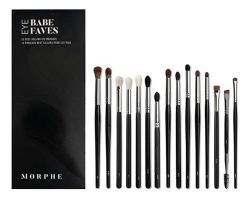 Brochas De Maquillaje Babe Faves - 15 Eye Brush Set Morphe Negro