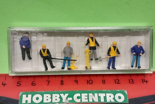 H0 1:87 Preiser 10035 Set X 6 Figuras Obreros Ferroviarios