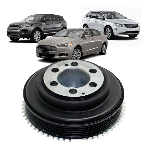 Imagem 2 de 6 de Polia Virabrequim Evoque Fusion Xc60 T5 2012 A 2016