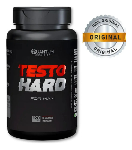Testo Hard For Man 120 Cápsulas Suplemento Alimentar Mais Energia Pre Treino Pre Workout Sem Sabor