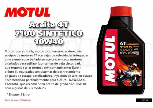 Aceite Motul 7100 10w40 4t Sintetico Con Envio Avant Motos