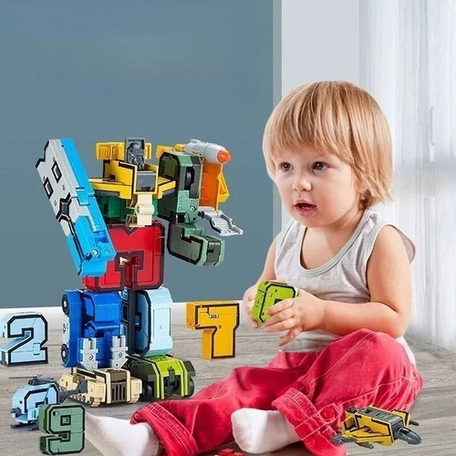 Brinquedo Númebots Números Que Se Transformam Robôs 10 Pcs