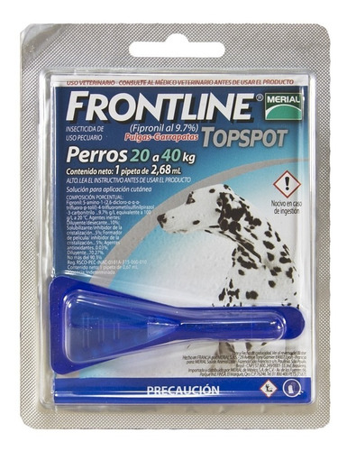 Frontline Perros 20 A 40kg Topspot Pipeta Pulgas Garrapatas