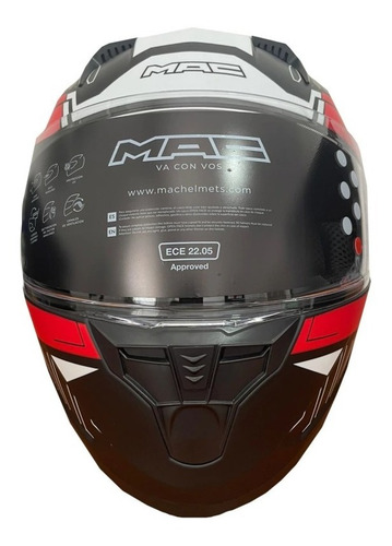 Casco Moto Integral Mac Bass Arcade Visor Simple