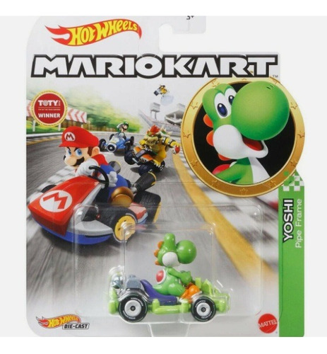 Yoshi Pipe Frame - Hot Wheels Mario Kart Die Cast Nintendo