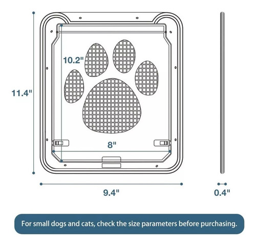 Asd Puerta Para Perros Pequeña Con Mosquitera Puerta 29*24cm