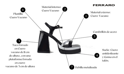 Sandalias De Cuero De Fiesta De Mujer - Nini - Ferraro