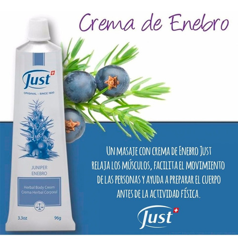 Crema De Enebro 96g Swiss Just Producto Original Y Sellado